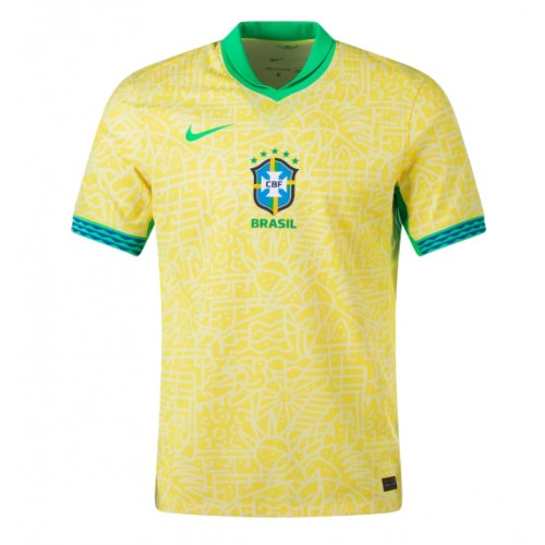 Fotbalové Dres Brazílie Domácí Copa America 2024 Krátký Rukáv